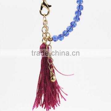 Rhinestone Turquoise Inset Oval Evil Eye Charm Crystal Bracelet Fashion Tassel Bracelet photo-6