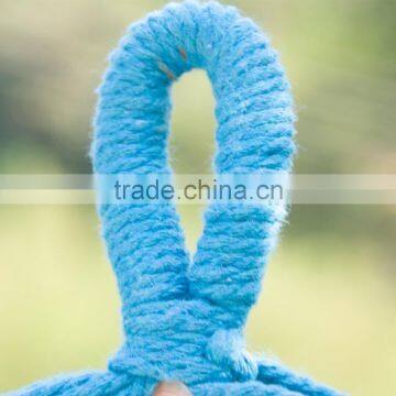 Blue Stripe Polyester Hanging Hammock Chair With Cushion photo-6