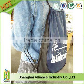 ECO friendly reusable and recyclable polyester backpack with string