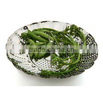 STAINLESS STEEL ADJUSTABLE STEAMER BASKET