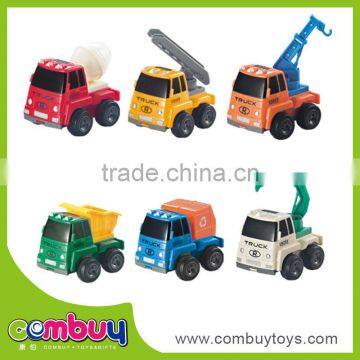 Most popular plastic friction set mini concrete pump truck model toys