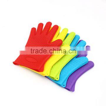 BBQ Heat Resistant Silicone Gloves & Oven Kitchen Grill BBQ Holder Cooking Mitts