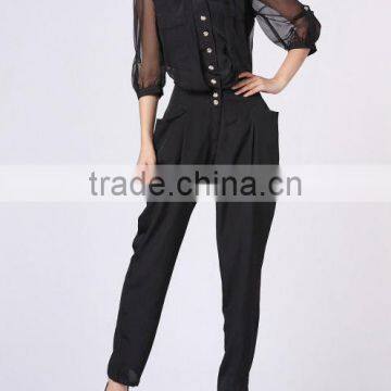 2014 new arrived best selling women jumpsuits chiffon jumpsuits JHZ001