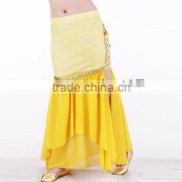 Hot Selling Modern Dance Costumes,ladies Gorgeous Paillette Belly Dance Skirt With Slit