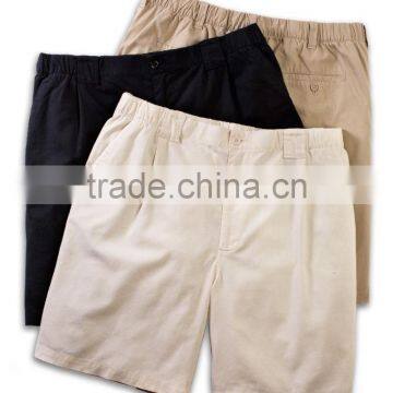 Polycotton Twill Khaki Sports Short Elastic Waist Casual Mens Shorts photo-5