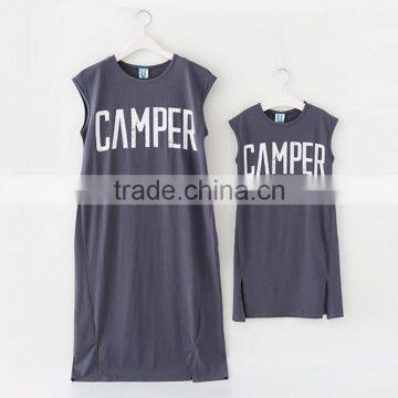 Korean Dresses New Fashion Lady and Girls Combed Cotton Long Dress photo-2