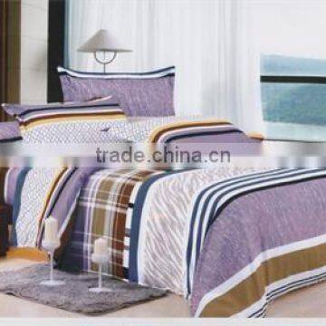 disperse printing hotel diamond velvet bedding set