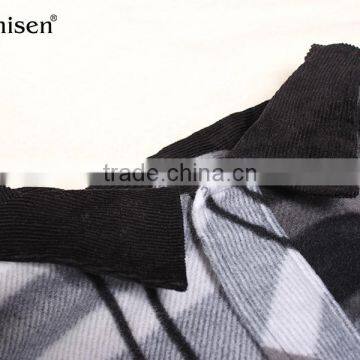 China Oem Factory Men Plaids Fleece Jacket photo-3