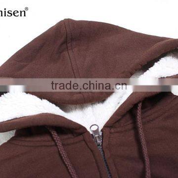 New Style Casual Custom Logo 100 Polyester Women Hooded Jacket
