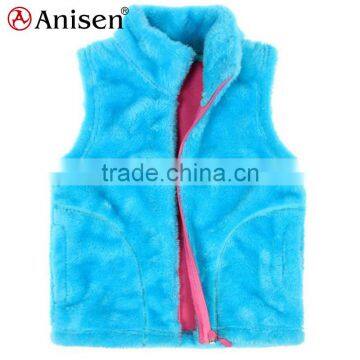 China Supplier Custom Fur Lined Fleece Men Vest photo-2