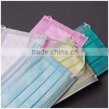 face mask ear loop elastic band/Surgical Facemask (Earloop)/non-woven face mask/blue,yellow,white,red