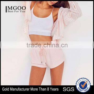 MGOO Hot Slae Sexy Hot Brushed Short Pant Women Plain Cozy-casual Sport Shorts With Angled Side Pockets