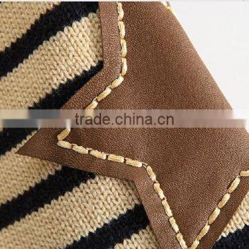 New Design Trendy Branded V-neck Patch Stripe Knit Boys Kids Winter Cardigan Sweater photo-3