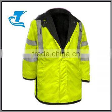 Hi Vis Safety Reversible Raincoat Waterproof Jacket