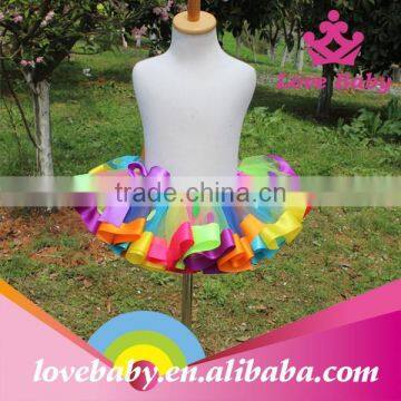 Fashion Baby Girls Ball Gown Mini Skirt Colorful Mesh Splice Tutu Skirt