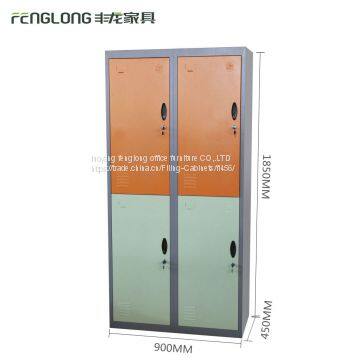 Луoyang Fenglong Дешевые раздевалки. 4-дверные нержавеющие металлические шкафчики для хранения с замками photo-2