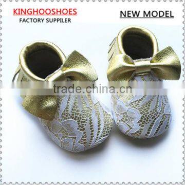 soft sole genuine leather lace baby moccasins