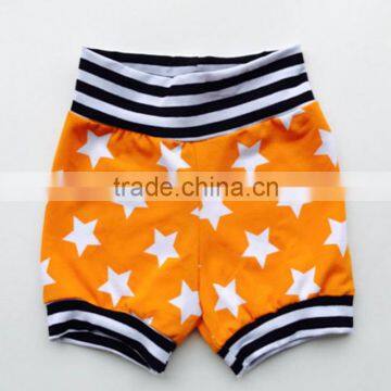 Girls boutique summer orange star series shorts pants girls loose pants