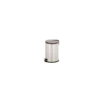 Round Stainless Steel Step-Open Trash Can