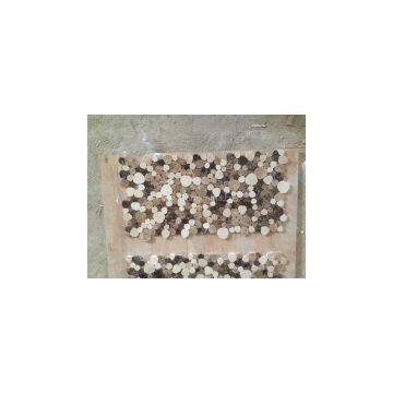 Cream Marfil+dark Emeprador Heart Shape Mosaics photo-2