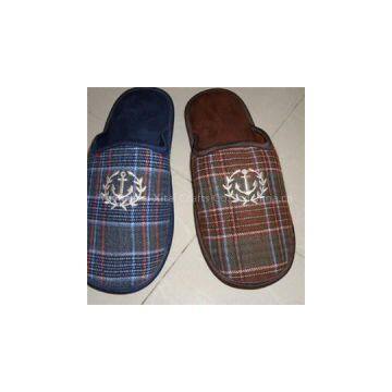Cool Plaid Cloth Safety Slippers For Men