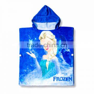 fancy Frozen 22*44 cotton hooded bath towel