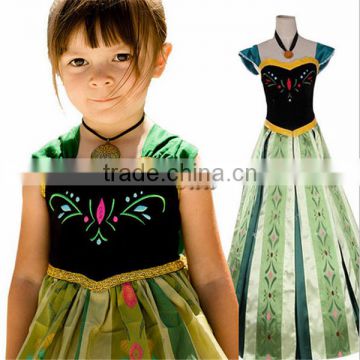 Frozen Anna Princess Dress Pretty Frozen girls Dress evening dress New Kids Wedding Party cosplay