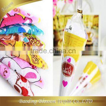 100% cotton solid dyed multicolor ice cream custom gift towel 20*20cm