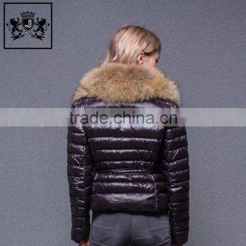 2017 Autumn and Winter Duck Down Style Jacket with Raccoon Fur Hooded For Women