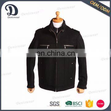 Factory Made Bomber Jacket Men Winter Jacket Wholesale With Turn-fown Collar