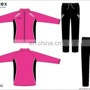Custom New Fashion Design High Quality Coolmax Women's Team Sport Running Tracksuit