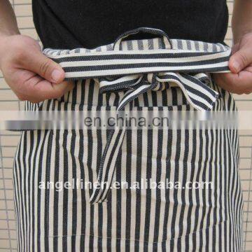 Stripes apron in soft jean fabric,100% cotton