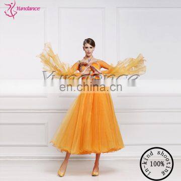 2016 Long Sleeves Beautiful Ballroom Dance Dress B-14764