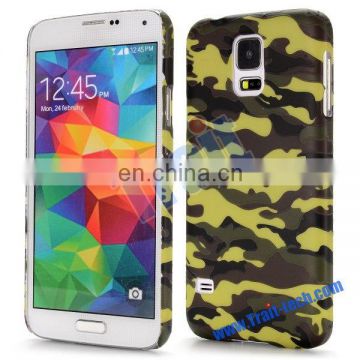 Embossed Multi-color Camouflage Pattern Rubber Coated PC Hard Case for Samsung Galaxy S5 I9600 G900