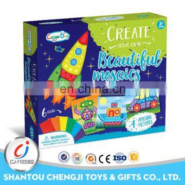 China manufacture educational kids funny intelligent sticker diy toy