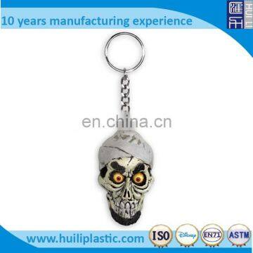 Custom 3D skull keychain ,Custom shaped skull plastic keychain factory Making custom made keychains plastic