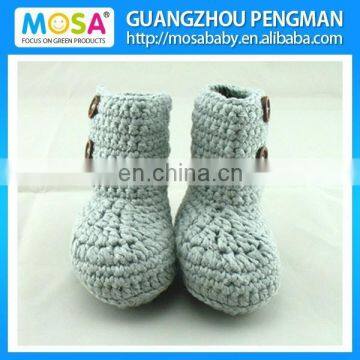 2015 New Handmade Baby Boys Grey Booties Baby Boots Size 0-2 Years photo-2