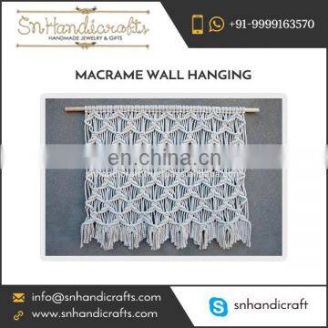 Hand Woven Cotton Fabric Fancy Macrame Wall Hanging Decor