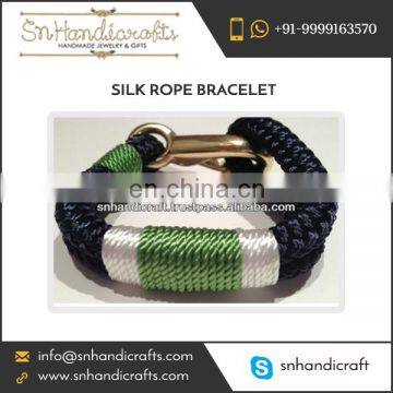 Smooth Supreme Finish Colorful Silk Rope Bracelet at Discounted Rate