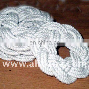 handmade cotton rope coaster nautical rope coaster