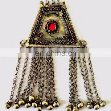 Wholesale Afghani Necklaces Kutchi Pendant Set- Fashion Belly Dance Handmade Chokers Afgani Set photo-1