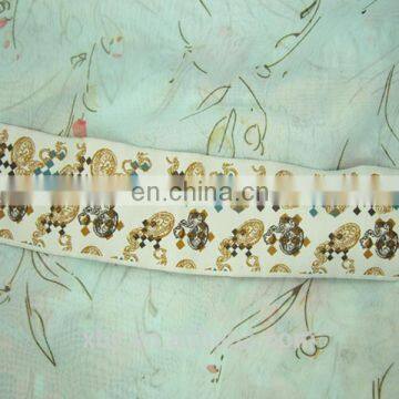 Apis florea woven jacquard grosgrain designer print ribbon