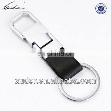 Chrome Plated Plus Leather Designer Keychain