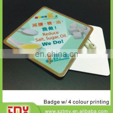 Customized Plastic Pin Badge 4C Printing Pin Badge no MOQ Pin Badge photo-2