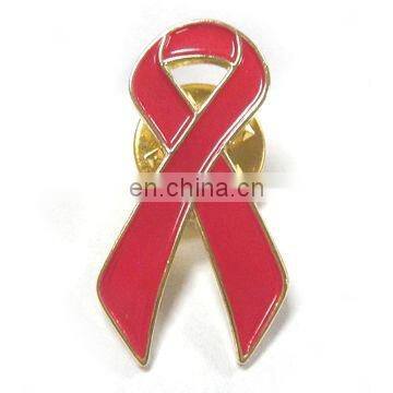 Red Ribbon Metal Badges