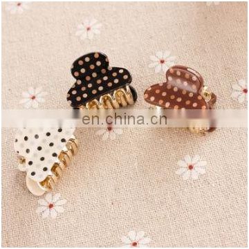 Colorlful dot acrylic toddlers hair claw clips