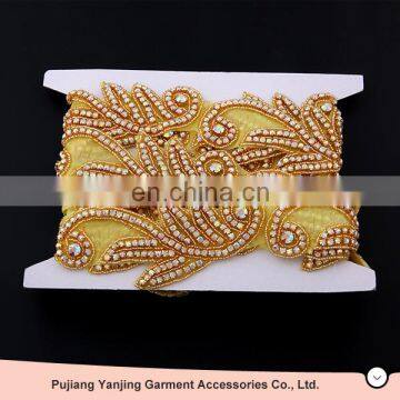 FACTORY DIRECTLY!Best Prices Latest strong packing crystal beaded wedding belt