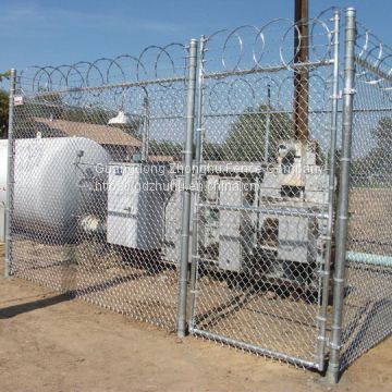 single chain link fence gates double swing chainwire mesh gate