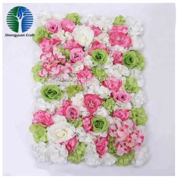 china factory artificial rose flower wall for wedding decoration