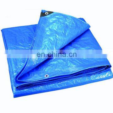 BLUE/BEIGE HEAVY DUTY TARPAULIN 2M X 2.5M LOG ROOF BOAT WATERPROOF COVER SHEET